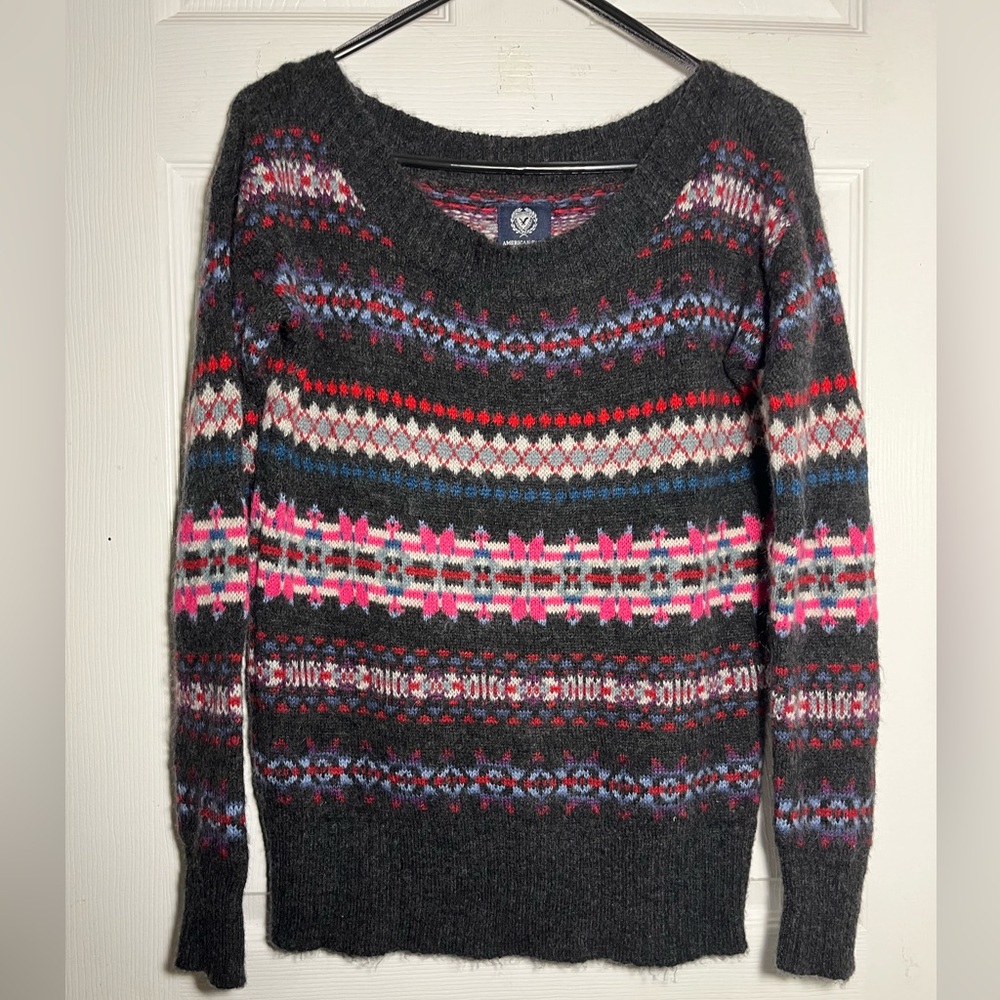 American‎ Eagle Outfitters Women’s Multicolor Knit Sweater Sz M